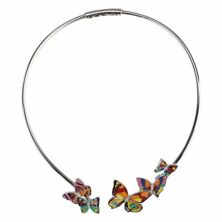 Collier Una Storia Papillon en argent laqué