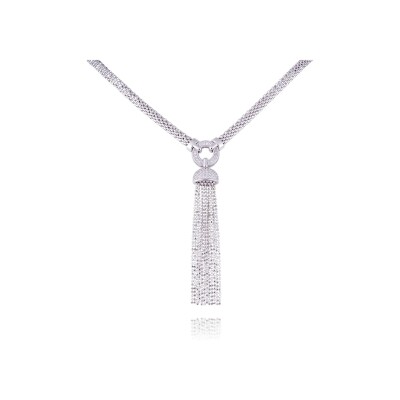 Sautoir Una Storia Cosimo en argent et oxydes de zirconium