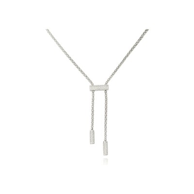 Sautoir Una Storia Aube en argent et oxydes de zirconium