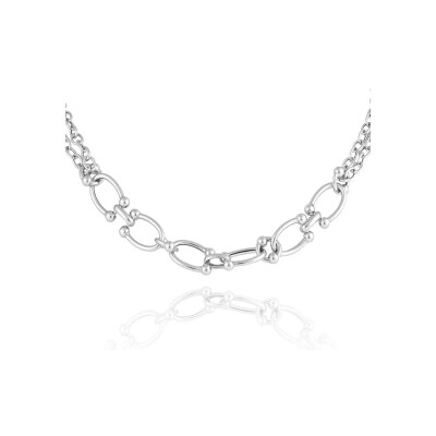 Collier Una Storia Haras en argent rhodié