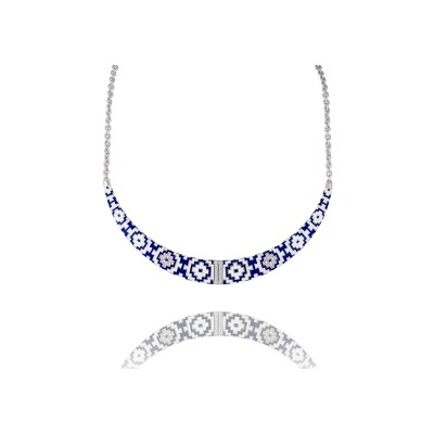 Collier Una Storia Aztec en argent rhodié et oxydes de zirconium