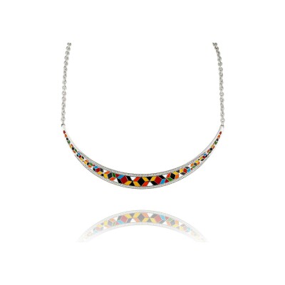 Collier Una Storia Siena en argent rhodié et oxydes de zirconium