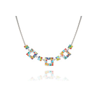 Collier Una Storia Bahia en argent rhodié et oxydes de zirconium