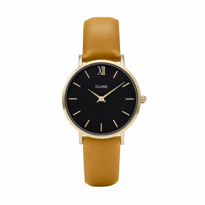 Montre Cluse Minuit Gold Black/Mustard