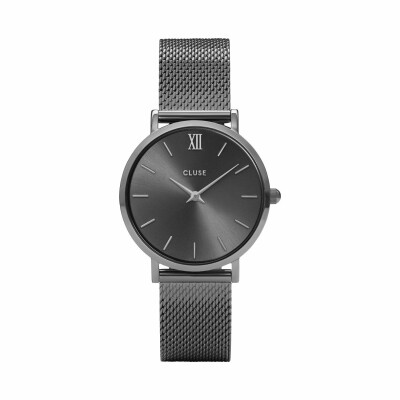 Montre Cluse Minuit Mesh Dark Grey 