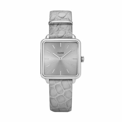 Montre Cluse La Garçonne Silver/Soft Grey Alligator