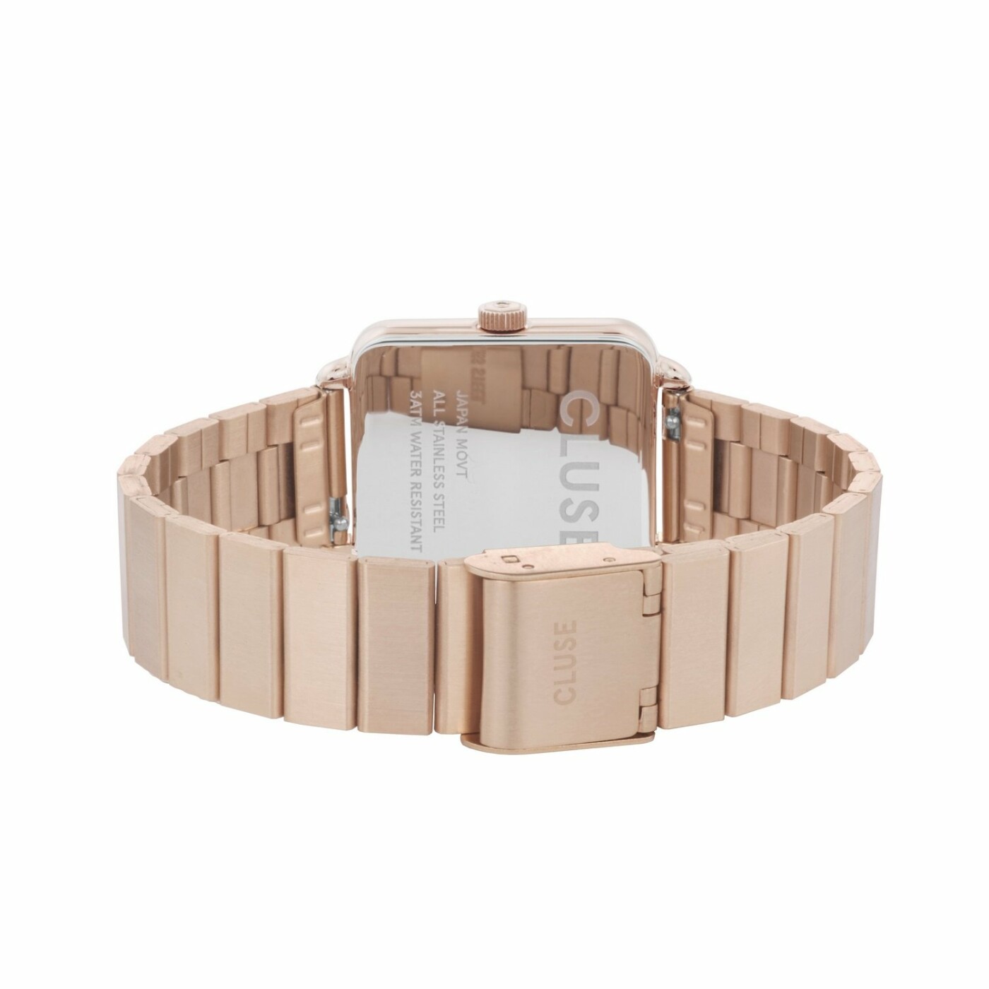 Montre Cluse La Tétragone Single Link Rose Gold/White