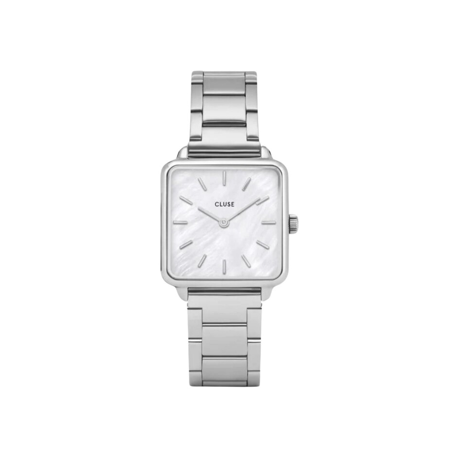 Montre Cluse La Tétragone Steel White Pearl, Silver Colour