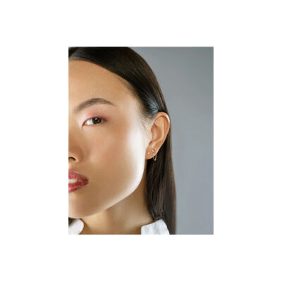 Mono boucle d'oreille Burato Solitaire en or rose et diamants