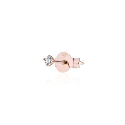 Mono boucle d'oreille Burato Paillettes en or rose et diamant