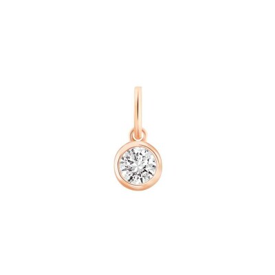 Pendentif Ginette NY LONELY DIAMONDS large en or rose et diamant