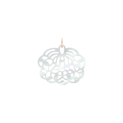 Charm Ginette NY CHARMS Lotus en or rose et nacre