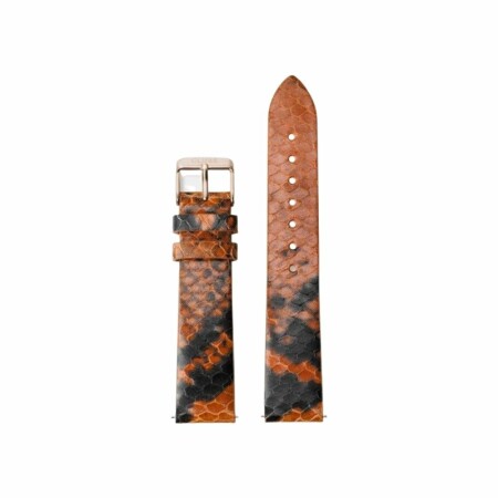 Bracelet de montre Cluse en cuir orange python