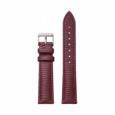 Bracelet de montre Cluse Boho Chic en cuir bordeaux façon lézard