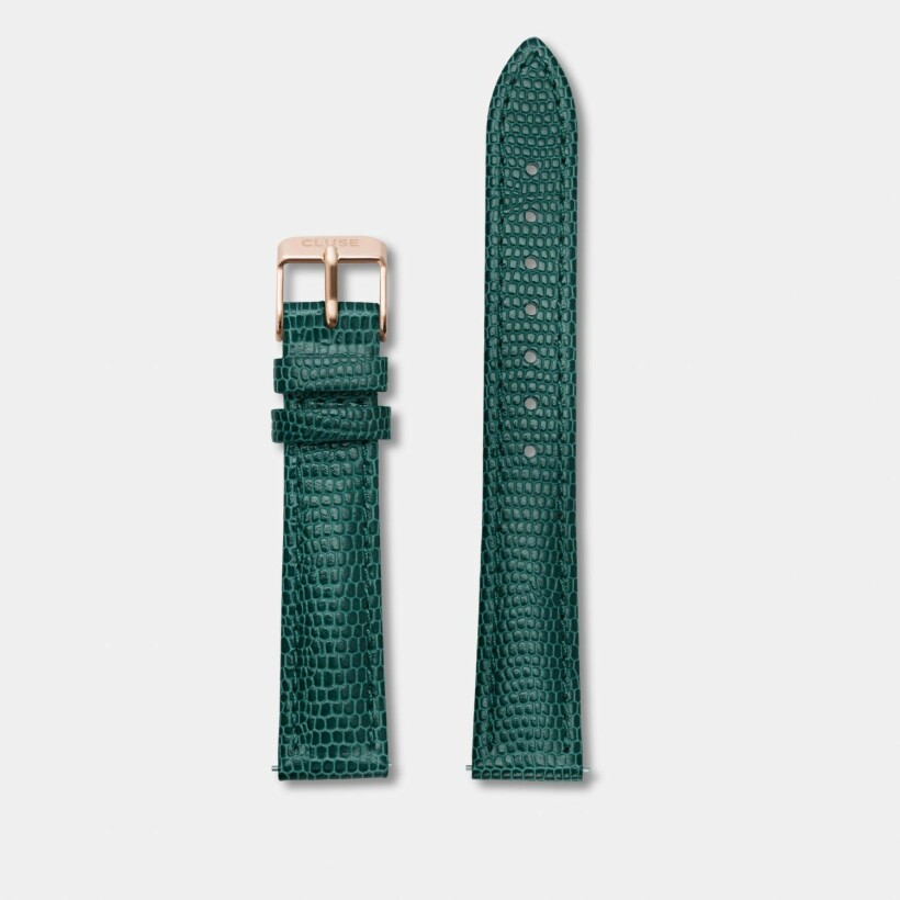 Bracelet de montre Cluse Minuit Strap Emerald Lizard/Rose Gold