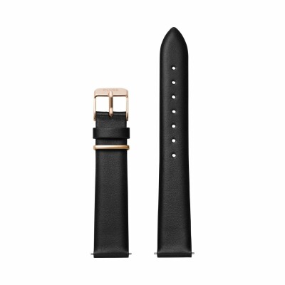 Bracelet de montre Cluse La Garçonne en cuir noir