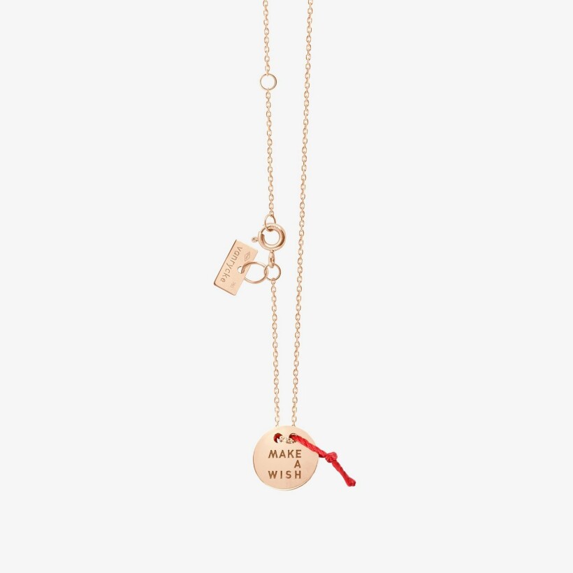 Collier Vanrycke Make a wish en or rose