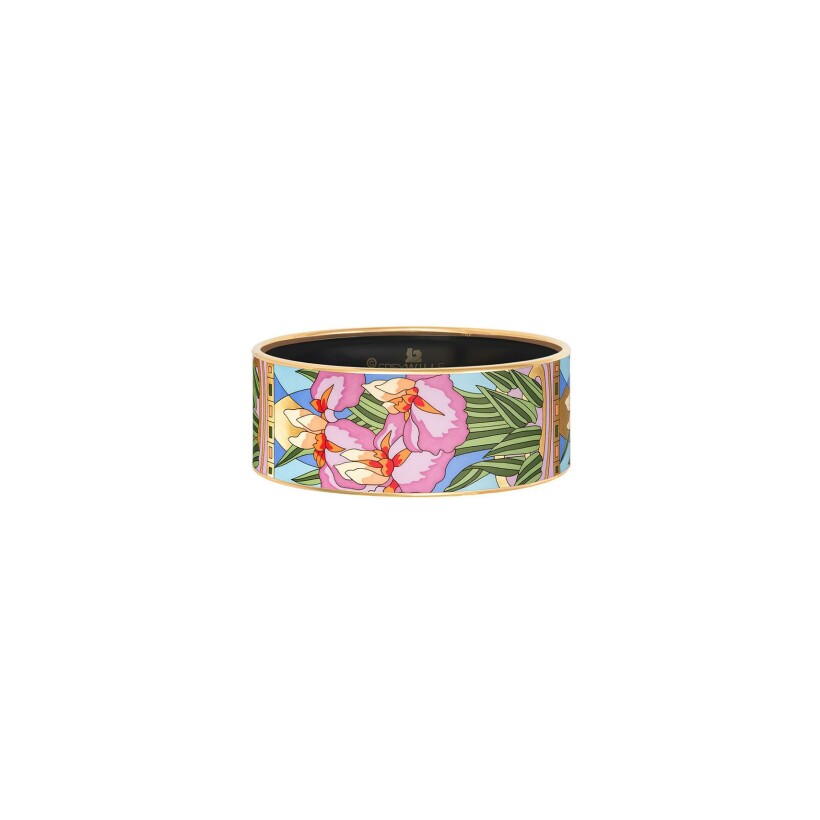 Bracelet FREYWILLE Hommage à Claude Monet L'Iris rosé en plaqué or et email