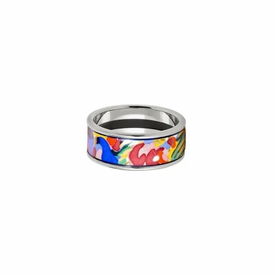 Bague FREYWILLE Hommage à Claude Monet Miss en email plaqué rhodium-palladium