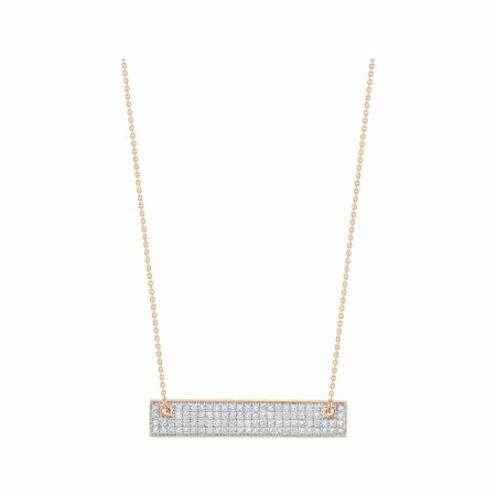 GINETTE NY BAGUETTES necklace, rose gold and diamonds