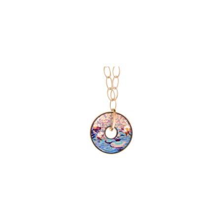 Collier Freywille Hommage à Claude Monet Orangerie Rosé en email plaqué or rose