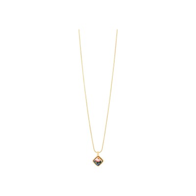 Collier FREYWILLE Hommage à Claude Monet en émail et plaqué or jaune