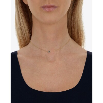 Collier Nanis Dancing Azure en or jaune, aigue-marine et topaze Bleu London