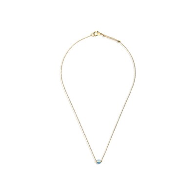 Collier Nanis Dancing Azure en or jaune, aigue-marine et topaze Bleu London