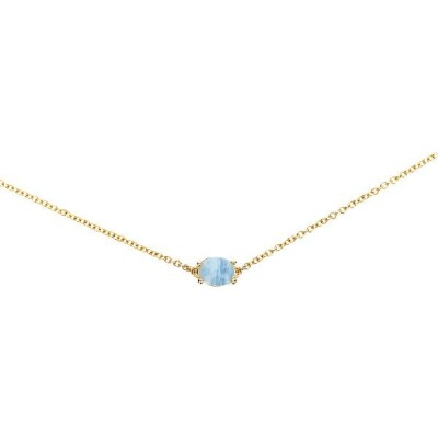 Collier Nanis Dancing Azure en or jaune, aigue-marine et topaze Bleu London