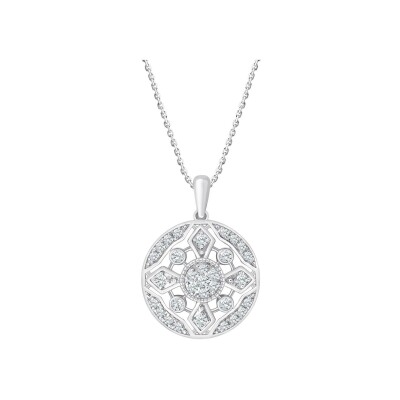 Collier en or blanc et diamants 0.23ct