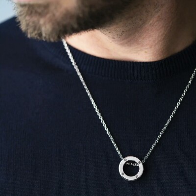 Collier Herbelin Newport Duo en acier brossé