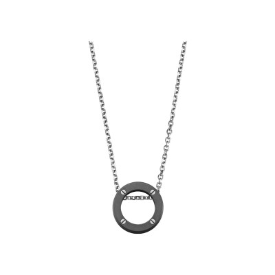 Collier Herbelin Newport Duo en titane sablé