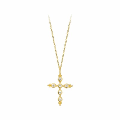 Collier Mya Bay Sevilla en métal doré et oxyde de zirconium