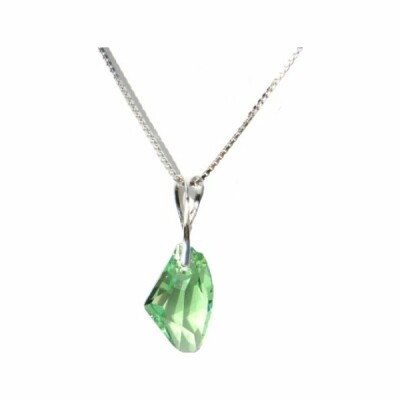 Collier Indicolite Alicia en argent et cristaux verts