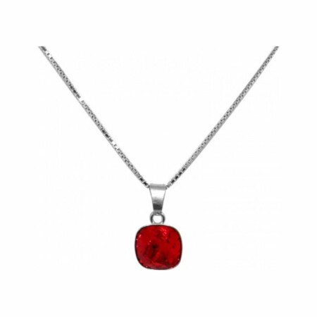 Collier Indicolite Mona en argent rhodié et cristal