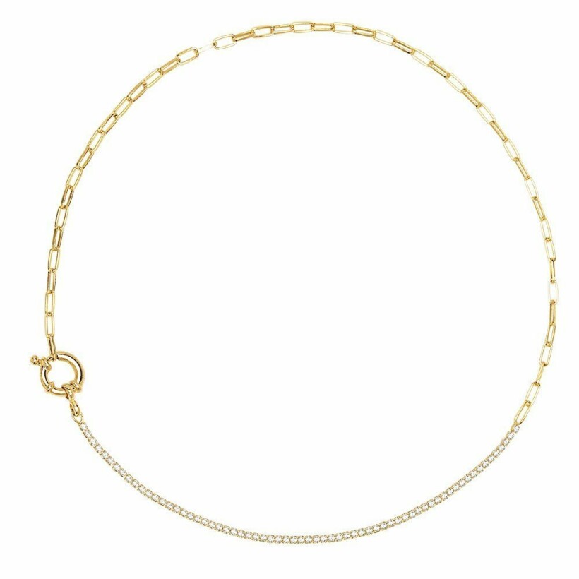 Collier PDPaola Daze Mirage Gold en argent doré et oxydes de zirconium