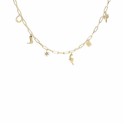 Collier PDPaola Arizona Arizona en argent doré et oxydes de zirconium