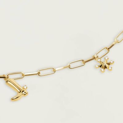 Collier PDPaola Arizona Arizona en argent doré et oxydes de zirconium