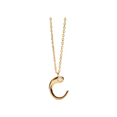 Collier PDPaola Signature Essential Initials en argent et oxyde de zirconium