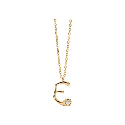 Collier PDPaola Signature Essential Initials en argent et oxyde de zirconium