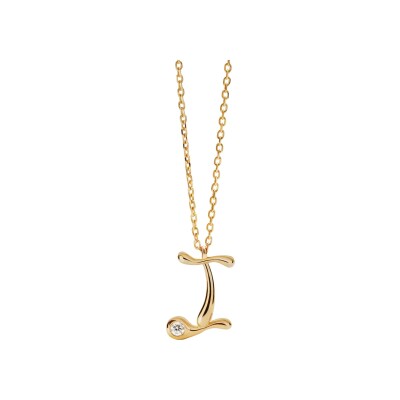 Collier PDPaola Signature Essential Initials en argent et oxyde de zirconium