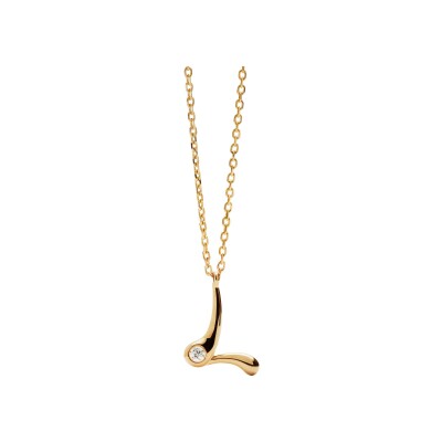 Collier PDPaola Signature Essential Initials en argent et oxyde de zirconium