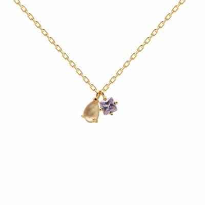 Collier PDPaola Cavalier Velours en argent doré et oxydes de zirconium