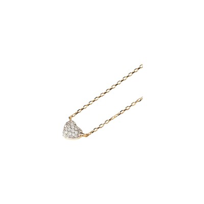 Collier PDPaola Heart en or jaune et diamants de laboratoire