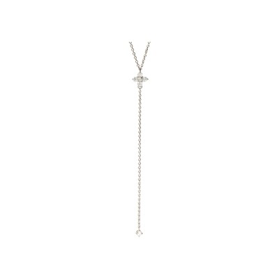Collier PDPaola Maggie en or blanc et diamant de synthèse