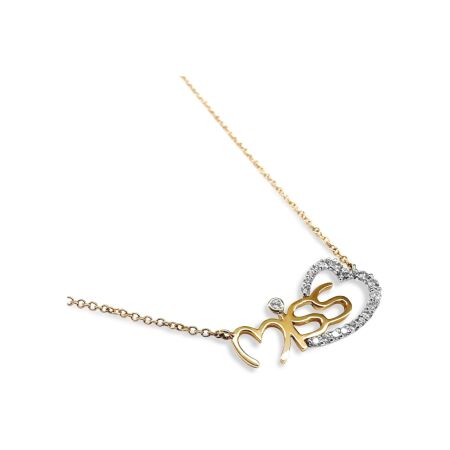 Collier Isabelle Barrier en or rose et diamants de 0.23ct