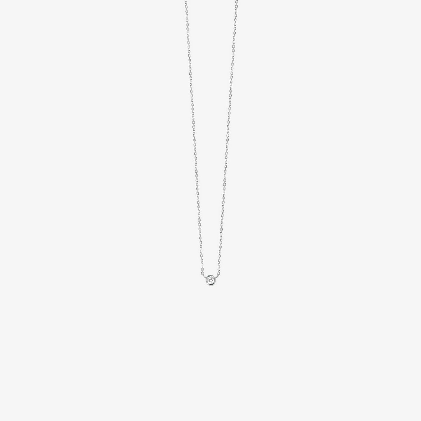 Collier Vanrycke One en or blanc et 1 diamant