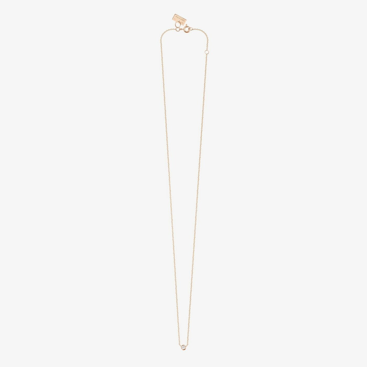 Collier Vanrycke One en or rose et 1 diamant