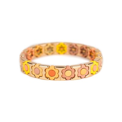 Bracelet Simone à Bordeaux Coachella Amourette en métal doré émaillé