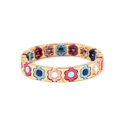 Bracelet Simone à Bordeaux Coachella Dahlia en métal doré émaillé